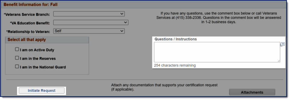 Benefit information overview focused on the question box